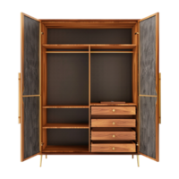 AI generated 3D Rendering of a Wooden Cupboard on Transparent Background - Ai Generated png