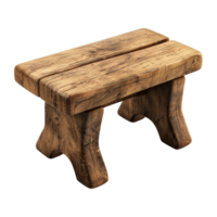 AI generated 3D Rendering of a Wooden Bench on Transparent Background - Ai Generated png