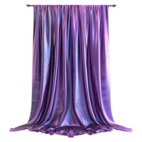 AI generated 3D Rendering of a Purple Wall Curtains on Transparent Background - Ai Generated png