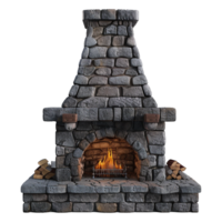 AI generated 3D Rendering of a Fire Chimney on Transparent Background - Ai Generated png