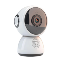 AI generated 3D Rendering of a CCTV Security Camera on Transparent Background - Ai Generated png