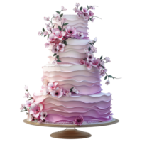 ai généré 3d le rendu de une anniversaire ou fête gâteau sur transparent Contexte - ai généré png