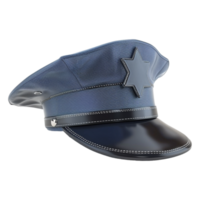 ai generado 3d representación de un policía sombrero en transparente antecedentes - ai generado png