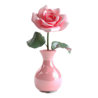 AI generated 3D Rendering of a Flower in a Pot on Transparent Background - Ai Generated png