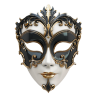 ai generato 3d interpretazione di un' carnevale tradizionale maschera su trasparente sfondo - ai generato png