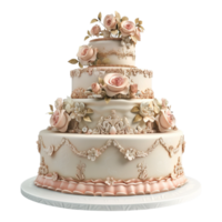 AI generated 3D Rendering of a Birthday or Celebration Cake on Transparent Background - Ai Generated png