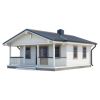 AI generated 3D Rendering of a Real Estate House on Transparent Background - Ai Generated png