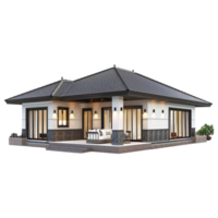 AI generated 3D Rendering of a Real Estate House on Transparent Background - Ai Generated png