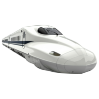 AI generated 3D Rendering of a Bullet Train on Transparent Background - Ai Generated png