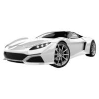 ai gerado 3d Renderização do uma luxo carro em transparente fundo - ai gerado png