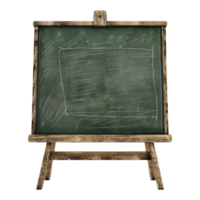 ai gegenereerd 3d renderen van een groen school- bord Aan transparant achtergrond - ai gegenereerd png