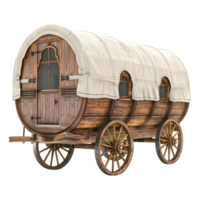 AI generated 3D Rendering of a Old Carriage Vehicle on Transparent Background - Ai Generated png