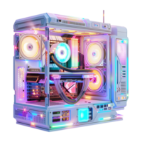 AI generated 3D Rendering of a Gaming PC on Transparent Background - Ai Generated png