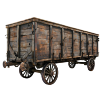 AI generated 3D Rendering of a Old Carriage Vehicle on Transparent Background - Ai Generated png