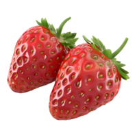 AI generated 3D Rendering of a Strawberries on Transparent Background - Ai Generated png