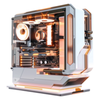 AI generated 3D Rendering of a Gaming PC on Transparent Background - Ai Generated png