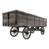 AI generated 3D Rendering of a Old Carriage Vehicle on Transparent Background - Ai Generated png