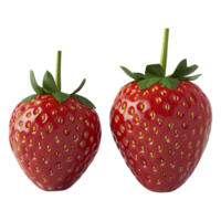 AI generated 3D Rendering of a Strawberries on Transparent Background - Ai Generated png