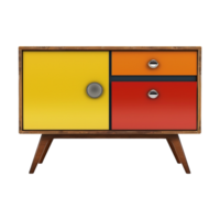 AI generated 3D Rendering of a Colorful Wooden Table on Transparent Background - Ai Generated png