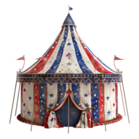 ai generato 3d interpretazione di un' circo tenda su trasparente sfondo - ai generato png