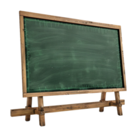 ai gegenereerd 3d renderen van een groen school- bord Aan transparant achtergrond - ai gegenereerd png