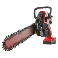 AI generated 3D Rendering of a Chainsaw on Transparent Background - Ai Generated png