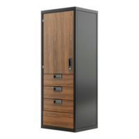 AI generated 3D Rendering of a Wooden Cupboard on Transparent Background - Ai Generated png