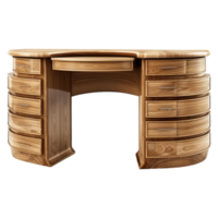 AI generated 3D Rendering of a Wooden Stylish Table on Transparent Background - Ai Generated png