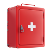 AI generated 3D Rendering of a First Aid Box on Transparent Background - Ai Generated png