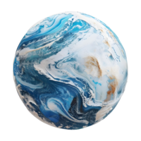 AI generated 3D Rendering of a Round Earth on Transparent Background - Ai Generated png