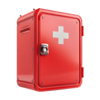 AI generated 3D Rendering of a First Aid Box on Transparent Background - Ai Generated png