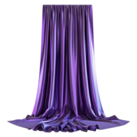 AI generated 3D Rendering of a Purple Wall Curtains on Transparent Background - Ai Generated png