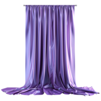 AI generated 3D Rendering of a Purple Wall Curtains on Transparent Background - Ai Generated png