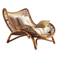 AI generated 3D Rendering of a Modern Cozy Chair on Transparent Background - Ai Generated png