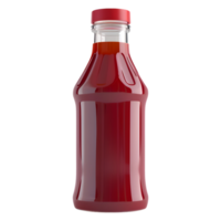 ai généré 3d le rendu de une tomate ketchup dans une bouteille sur transparent Contexte - ai généré png