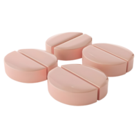 AI generated 3D Rendering of a Medicine Tablets or Pills on Transparent Background - Ai Generated png