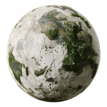 ai gegenereerd 3d renderen van een ronde aarde Aan transparant achtergrond - ai gegenereerd png