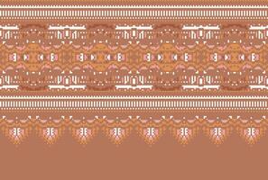 cross stitch Embroidery ethnic pattern, Vector Geometric ornate background, Cross stitch retro zigzag style, Blue and yellow pattern knitting continuous, Design for textile, fabric, digital print