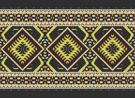 píxel cruzar puntada tradicional étnico modelo cachemir flor ikat antecedentes resumen azteca africano indonesio indio sin costura modelo para tela impresión paño vestir alfombra cortinas y pareo de malasia vector