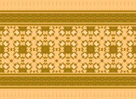 Cross Stitch pattern with Floral Designs. Traditional cross stitch needlework. Geometric Ethnic pattern, Embroidery, Textile ornamentation, fabric, Hand stitched pattern, Cultural stitching pixel art. vector