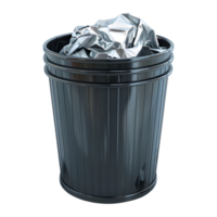 AI generated 3D Rendering of a Empty Garbage Basket on Transparent Background - Ai Generated png