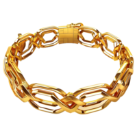 AI generated 3D Rendering of a Hand Gold Chain on Transparent Background - Ai Generated png