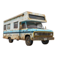 AI generated 3D Rendering of a Travel Van on Transparent Background - Ai Generated png