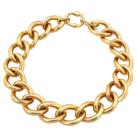 AI generated 3D Rendering of a Hand Gold Chain on Transparent Background - Ai Generated png