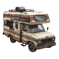 AI generated 3D Rendering of a Travel Van on Transparent Background - Ai Generated png