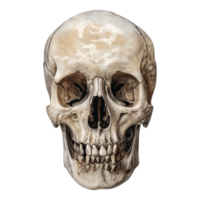 AI generated Sticker of a Human Skull On a Transparent Background - Ai Generated png