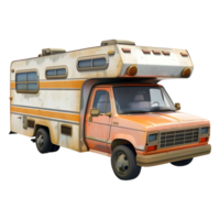 AI generated 3D Rendering of a Travel Van on Transparent Background - Ai Generated png