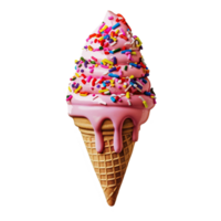 AI generated Sticker of a Ice Cream On a Transparent Background - Ai Generated png