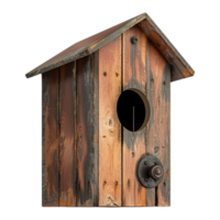 AI generated 3D Rendering of a Sparrow Wooden Small House on Transparent Background - Ai Generated png