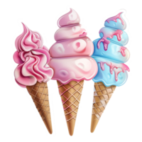 AI generated Sticker of a Ice Cream On a Transparent Background - Ai Generated png